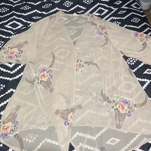 Bull skull kimono
